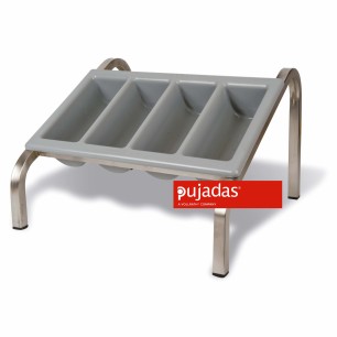 Иноксова стойка за разделител за прибори 526х510х328см, GN 1/1 - Pujadas