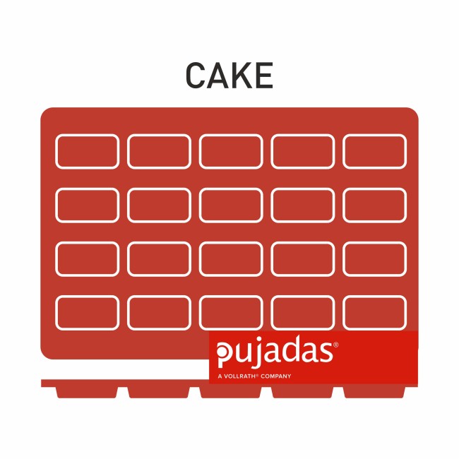 Силиконова форма за печене 20бр, 49х26мм, h11мм  - Pujadas