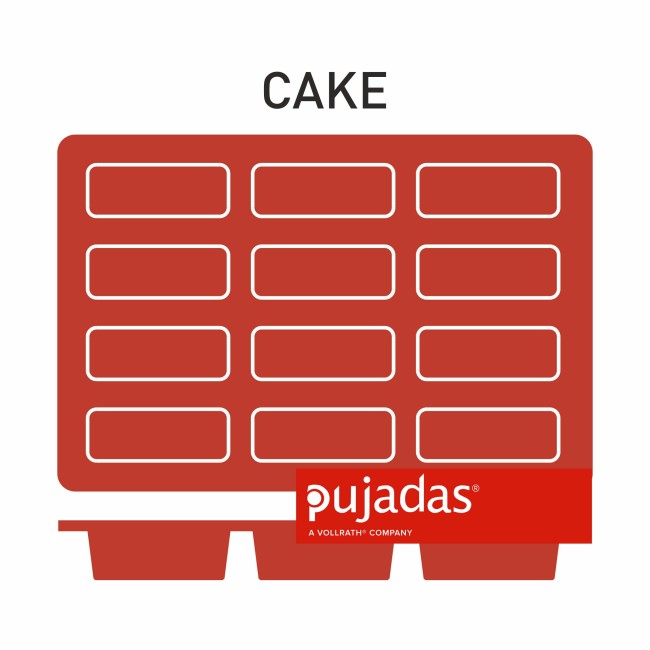 Силиконова форма за печене 12бр, 80х30мм, h30мм  - Pujadas