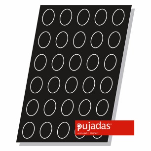 Форма за печене, силикон и фибростъкло 30бр, 85х60мм, h30мм, 100мл - Pujadas