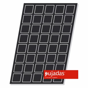 Форма за печене, силикон и фибростъкло 40бр, 60х60мм, h15мм, 40мл - Pujadas