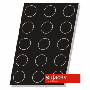 Форма за печене, силикон и фибростъкло 12бр, ф100мм, h35мм, 245мл - Pujadas