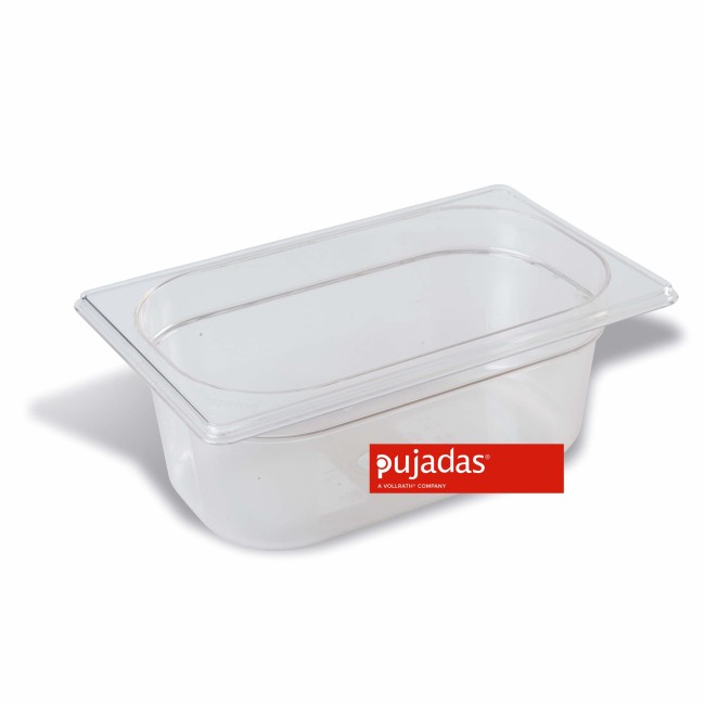 Поликарбонатен гастронорм  GN 1/4 265x162x100мм 2,46л. 100%BPA FREE - Pujadas
