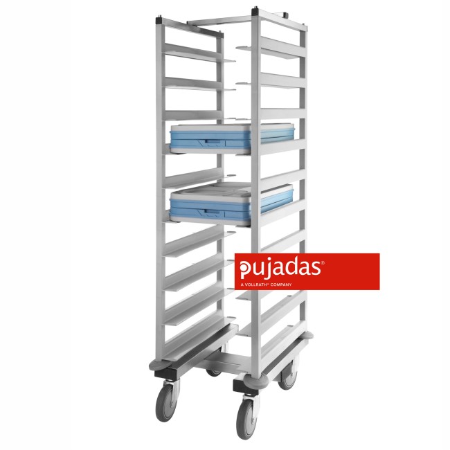 Иноксова количка за транспортиране на тави 62x50x152см - Pujadas