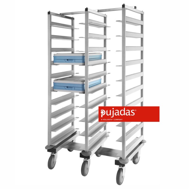 Иноксова количка за транспортиране на тави 62x92x152см - Pujadas