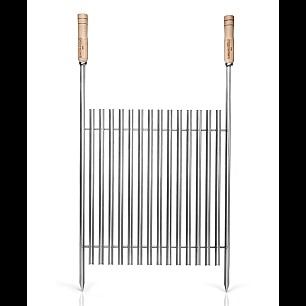 Метална скара за барбекю с дървени дръжки 85,8x41,5x3,2см SIMONAGGIO-Argentinian Grill-(GRA-P)