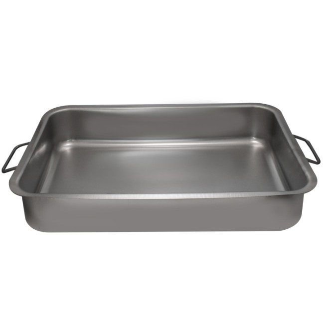 Иноксова тава правоъгълна с незалепващо покритие  45x32xh7,5см (10859)   - Steel Pan