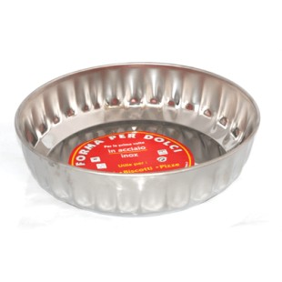 Иноксова кръгла релефна тава 32x9см ECO (14300)  - Steel Pan
