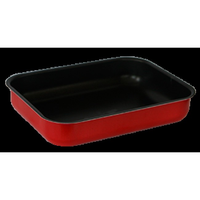 Алуминиева тава   с незалепващо покритие  червена  35x26x6см  FRIGERELLA (17076) - Steel Pan