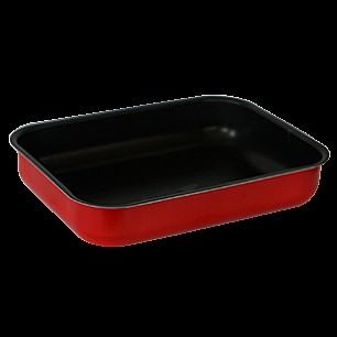 Алуминиева тава   с незалепващо покритие  червена  40x28x7см  FRIGERELLA (17077) - Steel Pan