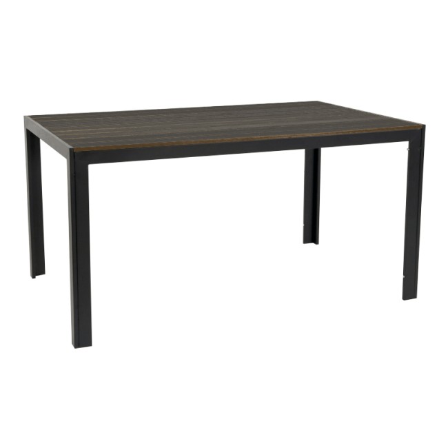 Полиетиленова правоъгълна маса, имитираща дърво L 156 x W 78 x H 74 см PLASTIC WOOD КАФЯВА TB-(SAK-156)  -  Horecano