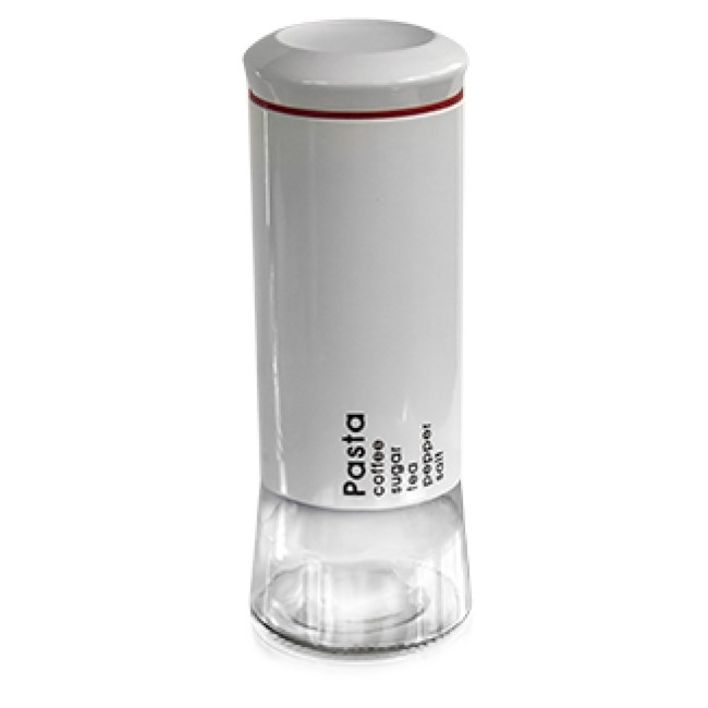 Стъклен буркан бял 1,9л  11.5x11.5x29.7см  TOP - (81111-30)