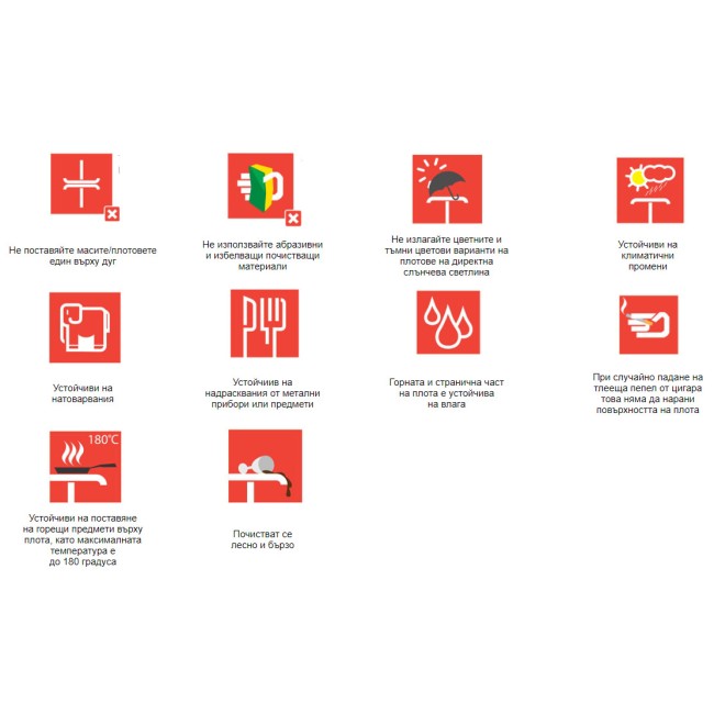 Верзалитен плот 70х120см явор (4206) - Werzalit