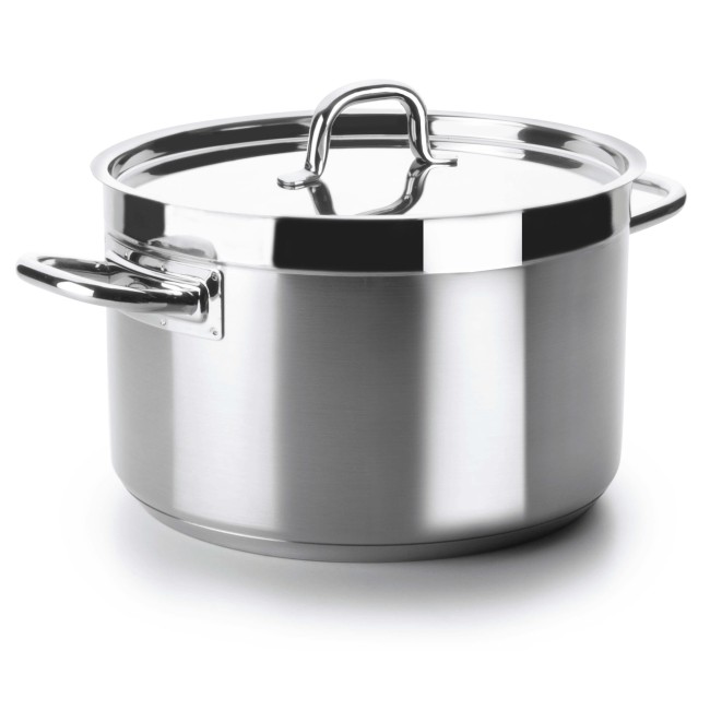 Иноксова дълбока тенджера с капак  Chef-Luxe ф50см  h30см 58.80л  - Lacor