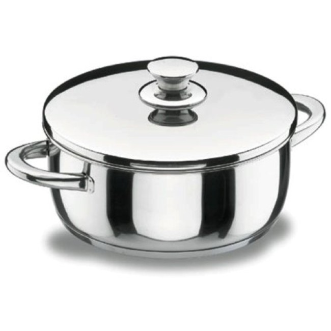 Иноксова тенджера   с капак Vitrocor  ф40см  19.50л  - Lacor