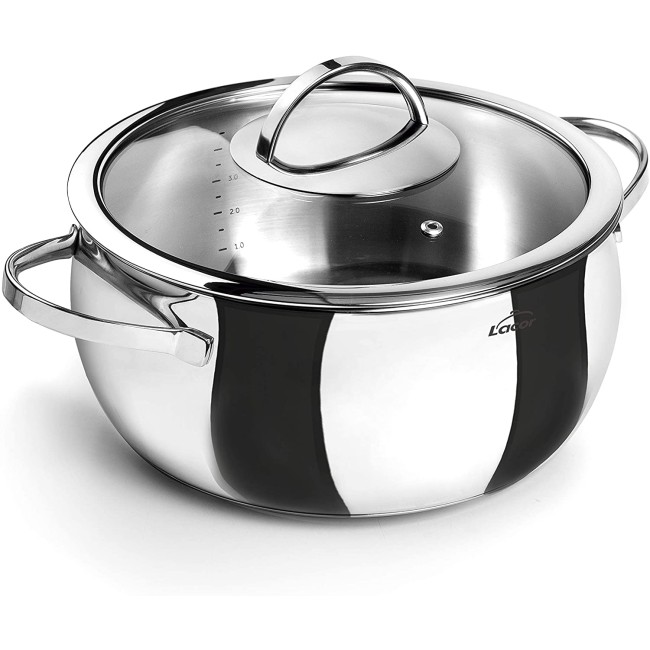 Иноксова тенджера с капак  Belly   ф16см  1.80л  - Lacor