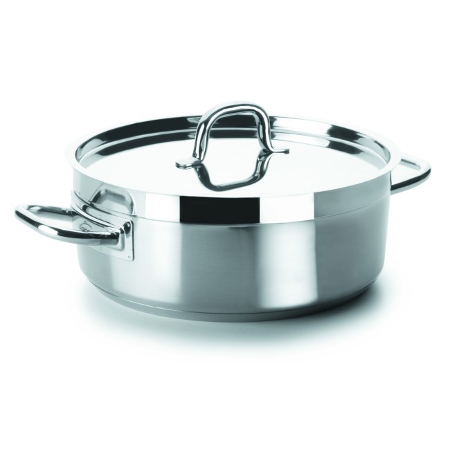 Иноксова тенджера   без капак Chef-Luxe ф24см   h11см  4,25л  - Lacor
