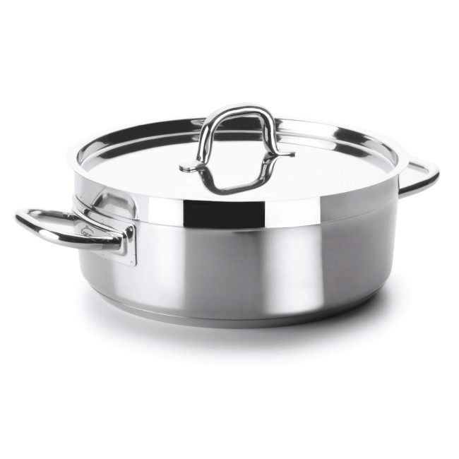 Иноксова тенджера  с капак CHEF-LUXE  ф20см  h10см  2,90л   - Lacor