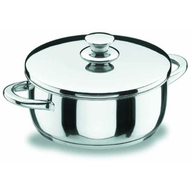 Иноксова тенджера с капак  Vitrocor ф28см  6.50л  - Lacor