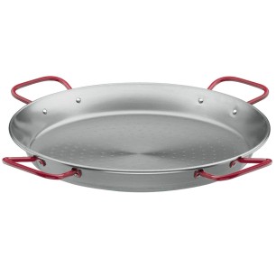 Метална тава  за паеля с червени дръжки  Steel Pro ф130см - Lacor