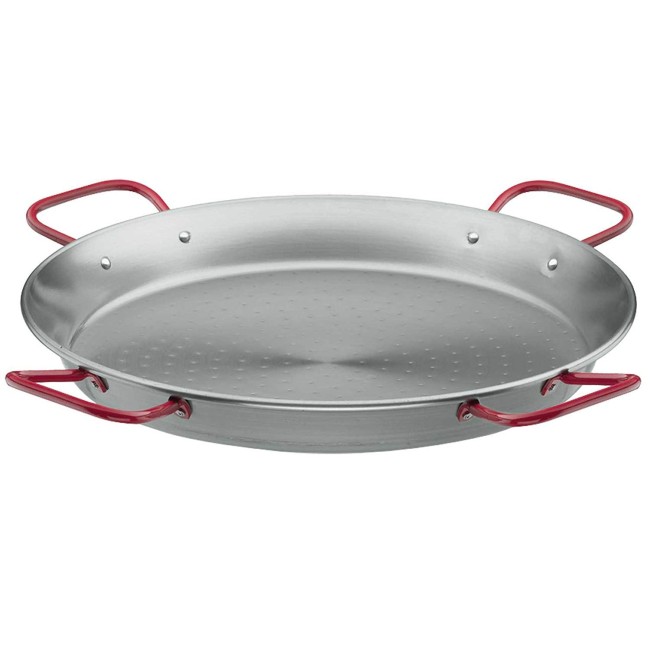 Метална тава  за паеля с червени дръжки  Steel Pro ф130см - Lacor