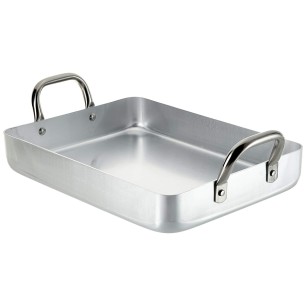 Алуминиева тава  с вдигнати дръжки Chef-Aluminio 55х37см  16.3л  - Lacor
