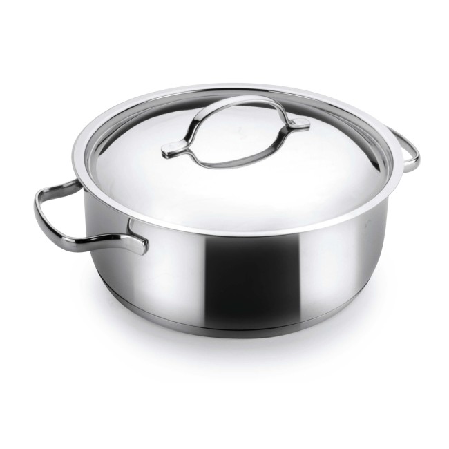 Иноксова плитка  тенджера с капак  Basic ф24см 3л  - Lacor