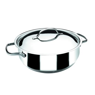 Иноксова плитка тенджера с капак Basic ф28см  4.5л  - Lacor