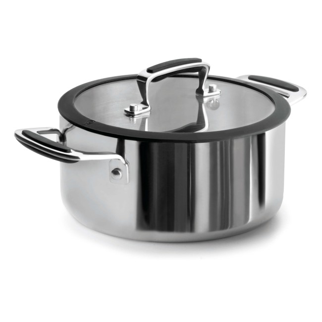 Иноксова тенджера  Trimetal ф24см 5.5л  - Lacor