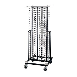 Метална количка за чинии, 100бр, 70х70х195см - Lacor