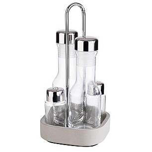 Иноксов оливерник с коменна поставка 12,5х12,5см, h25см ELEMENT - APS