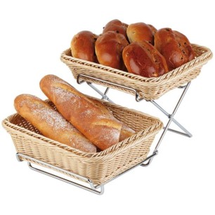 Иноксова стойка за панери 46х24см, h18/21см - APS