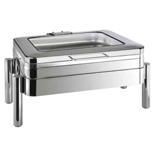 Иноксово бен мари 66х48см, 9л, стъклен капак PREMIUM - APS
