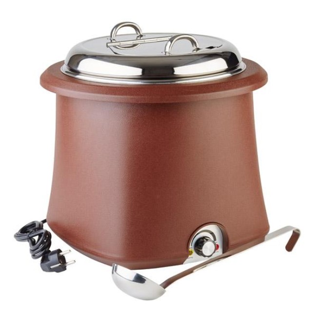 Иноксов отоплител за супа с полипропиленова повърхност, електрически ф38см, 10л - APS