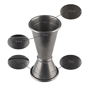 Иноксова мярка за алкохол, двойна (Джигър) 20/40мл - APS