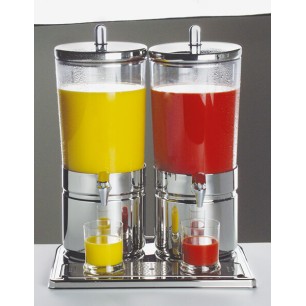 Иноксов диспенсър за сок 2х6л с 4 охладителя 42 x 35 см TOP FRESH DUO - APS