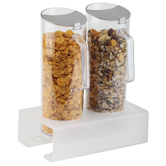Акрилен дисплей за зърнени закуски + 2 контейнера х 1,5л, 26x17см, h 32,5см - APS
