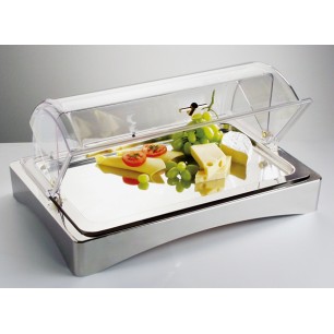 Иноксов  дисплей   без капак GN 1/1 56,5x36cм  h8,5cм  TOP FRESH - APS