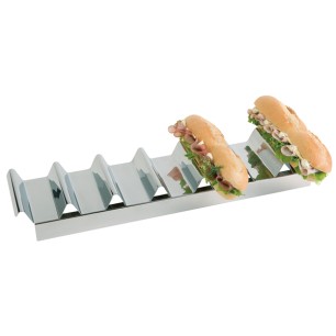 Иноксов дисплей за сандвичи  7 бр   47,5x10,5cм  h6cм    - APS