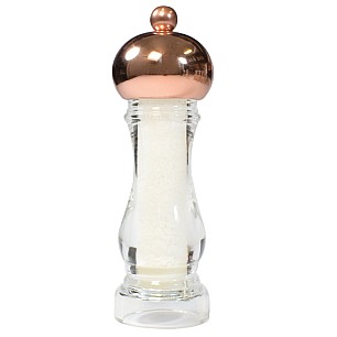 Акрилна мелничка за сол  с медна  капачка   16,5см  BISETTI-(9620S)