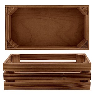 Дървена поставка за гастронорм венге  GN 1/3 32x17,1xh10,5см BISETTI-(27115T)