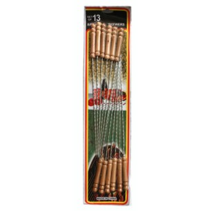 Шишове за барбекю с дървена дръжка 12бр. 36см. JY3022 BBQ CN-(0104 / 0442) - Horecano