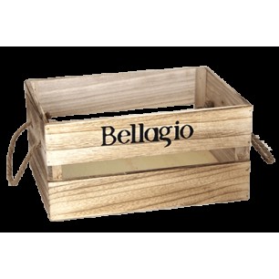 Дървена касетка 36x25x17см бежова BELLAGIO CN-(181155-1L) - Horecano