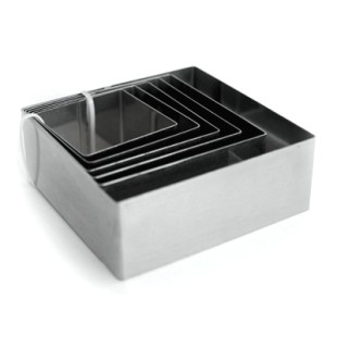 Иноксови квадрати 6бр. 6,7,8,9,10,12см  - №8176 CN-(5223-4043) (M) - Horecano