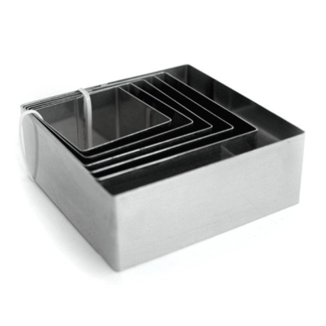 Иноксови квадрати 6бр. 6,7,8,9,10,12см  - №8176 CN-(5223-4043) (M) - Horecano