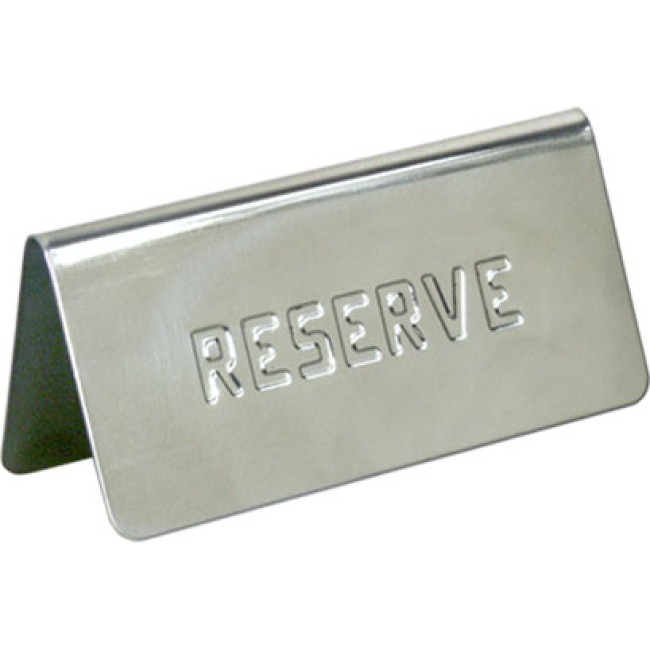 Иноксова табелка за маса - Reserve