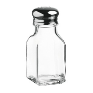 Стъклена солница/пиперница с метална капачка  100мл SALT AND PEPPER - Pasabahce
