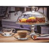 Стъклено плато за торта на столче с капак PATISSERIE - Pasabahce