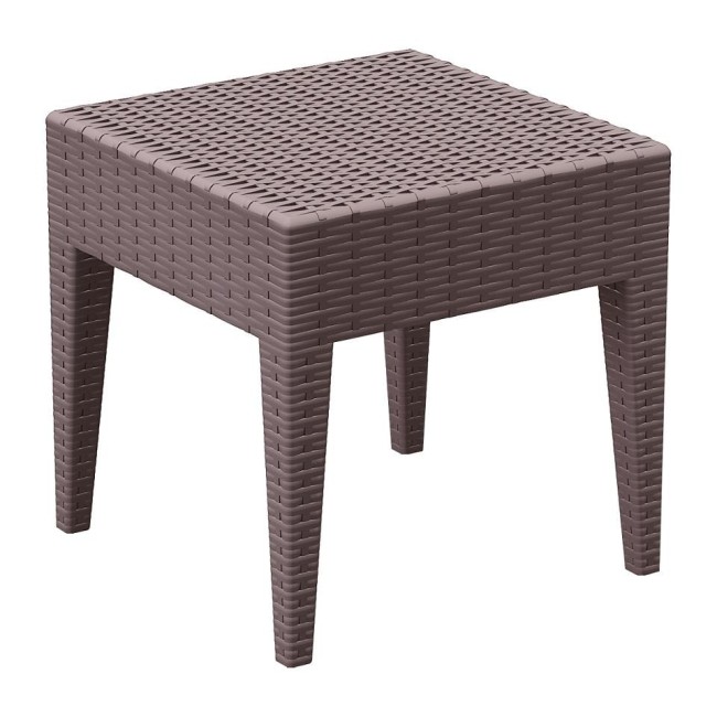 Ратанова маса за шезлонг 45x45x45см   кафява MIAMI SI-(858) - Siesta
