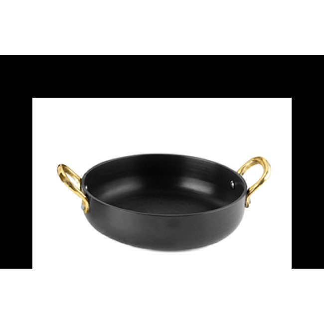 Алуминиева шола с две дръжки черна 13.50см x 3.50см - (SG-77712(A)) - Horecano